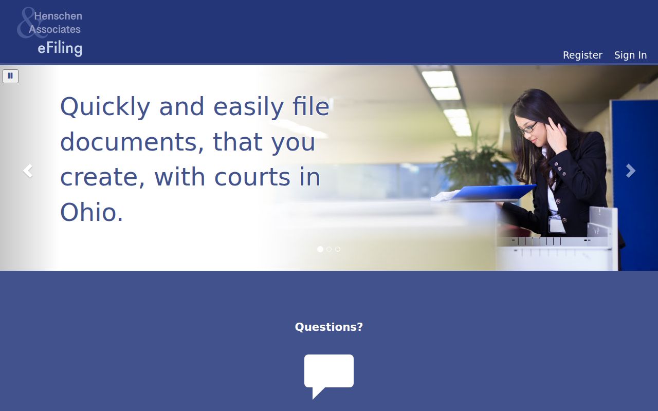Henry County case search court-linked eFile account screen