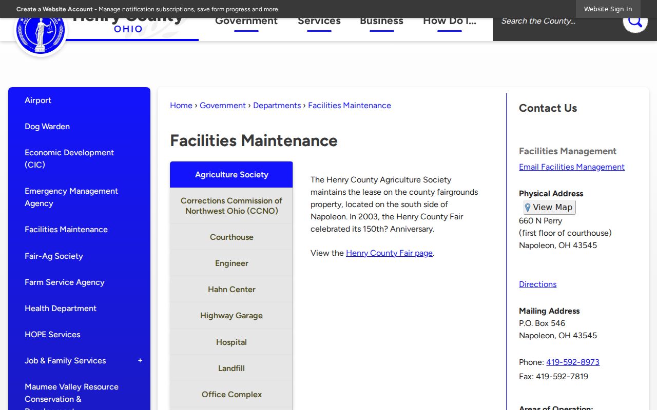 Henry County civil docket courthouse facility and records context