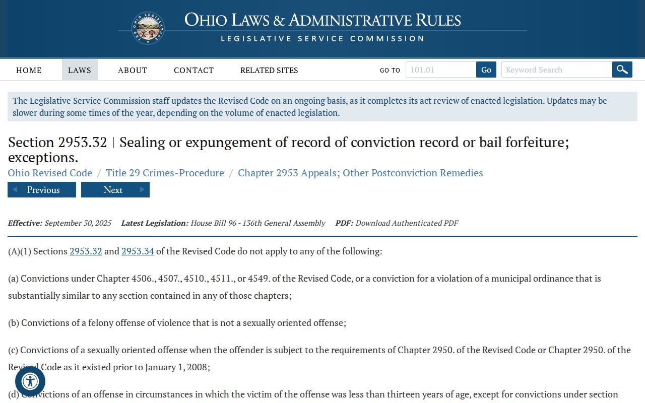 Henry County criminal docket sealing and expungement statute record